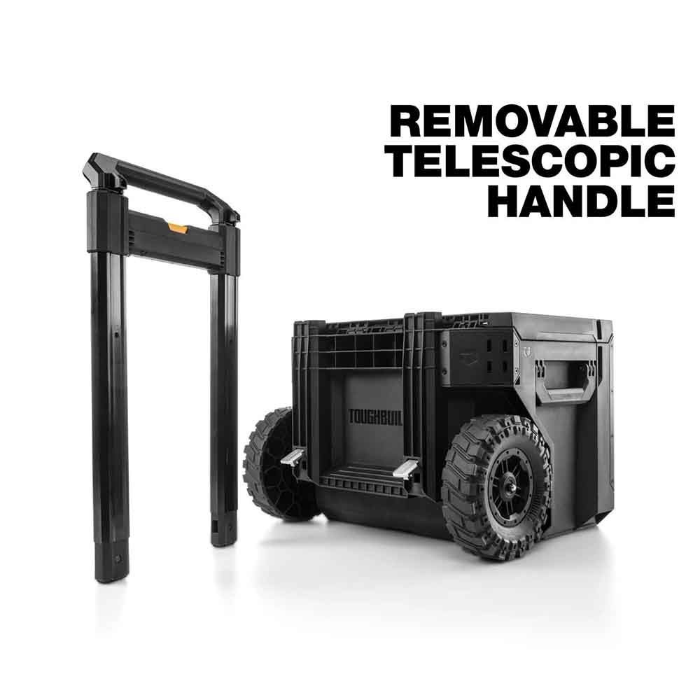 【数量限定】TOUGHBUILT（タフビルト）STACK TECH(スタックテック) 　ウィールツールボックス70, ブラック, TB-B1-B-70R