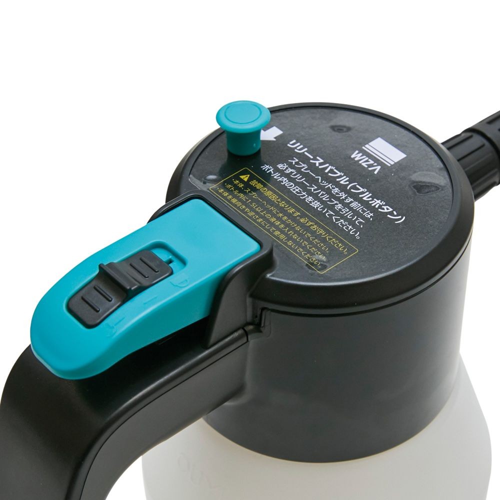 充電加圧式　洗浄フォームスプレー１．５Ｌ, 黒/白, 充電加圧式