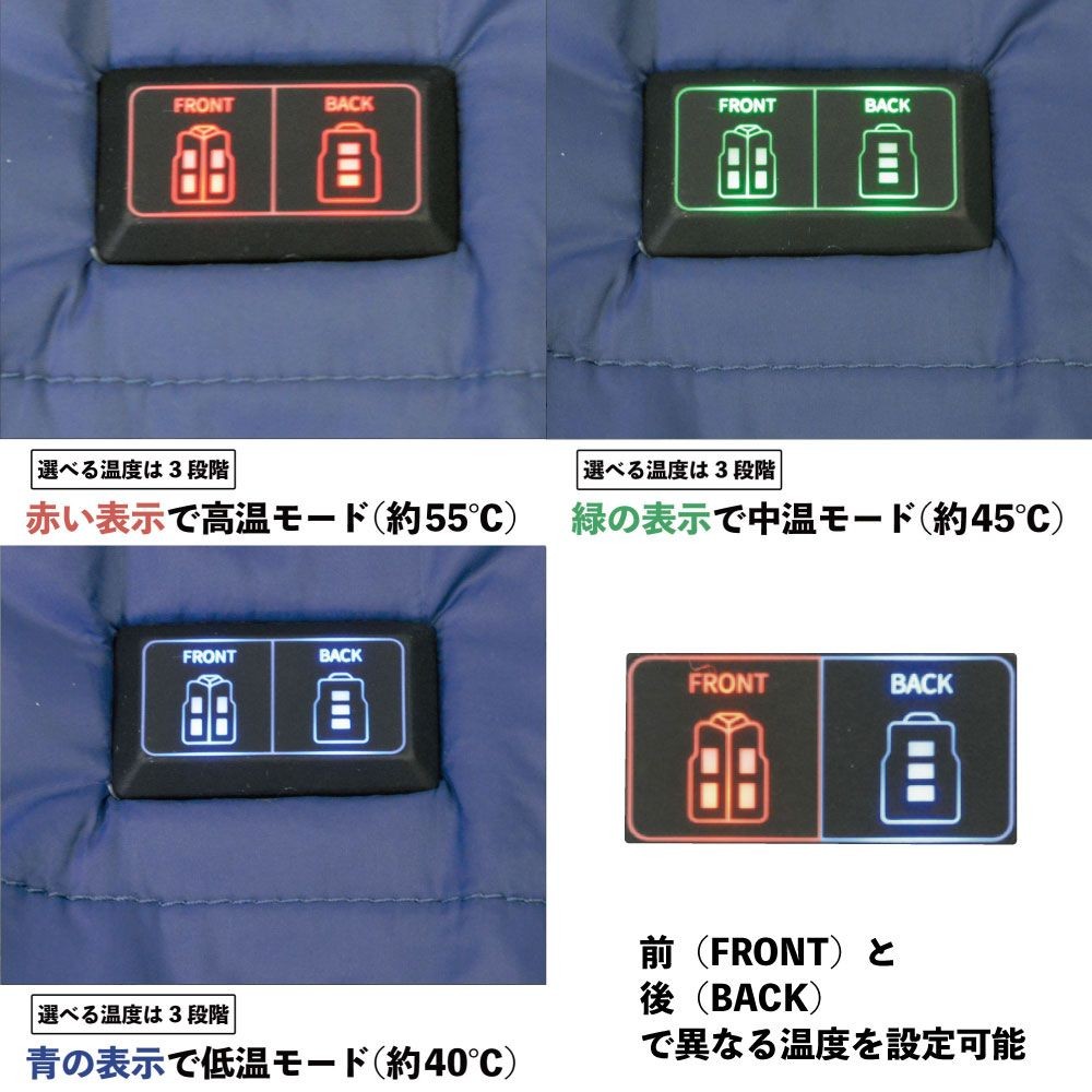 【2025年モデル】アウター７ヒーターベスト　ネイビー, ネイビー, Mサイズ