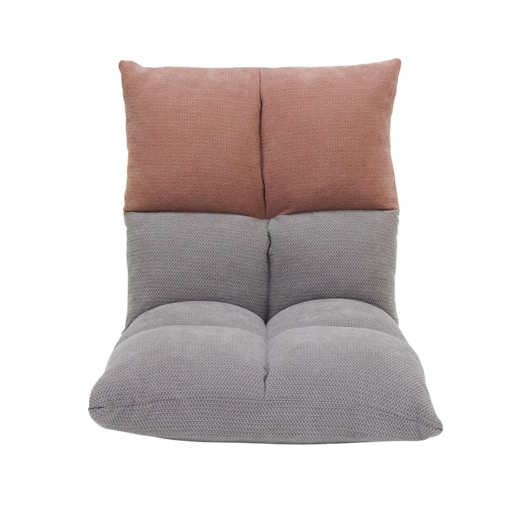 フラットになるもこもこ座椅子バイカラーＶＩＺ０７ＰＩ, ピンク, 幅500mm×奥行1070mm×厚さ135mm