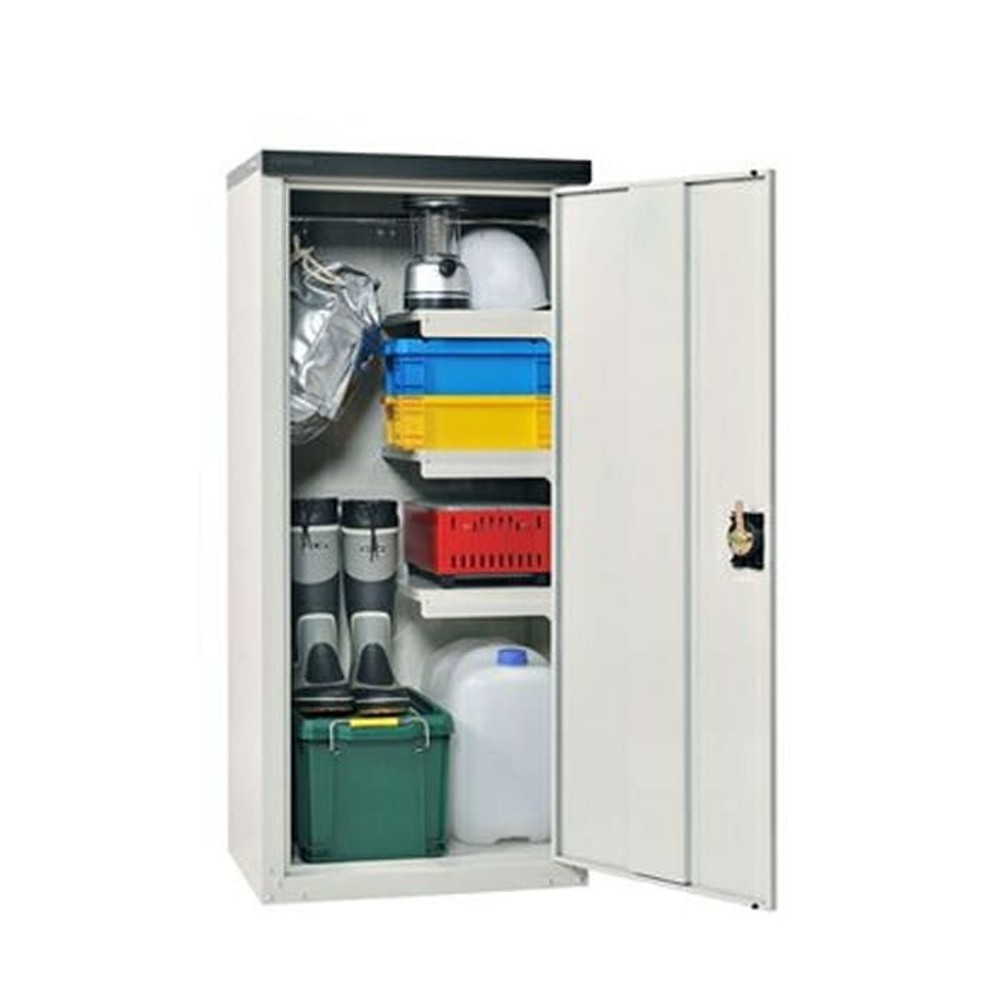 グリーンライフ 扉式家庭用収納庫 TBJ-132HT【メーカー直送・代引不可】, アイボリー, 幅60&times;奥行45(47)&times;高さ132 cm