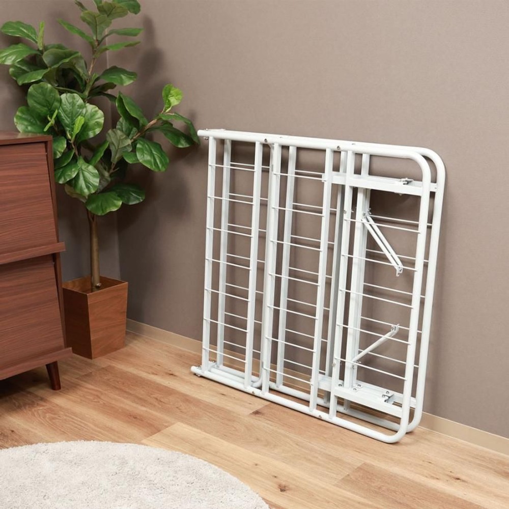 不二貿易  工具不要折りたたみパイプベッド  easy 【メーカー直送・代引不可】, ブラック, シングル