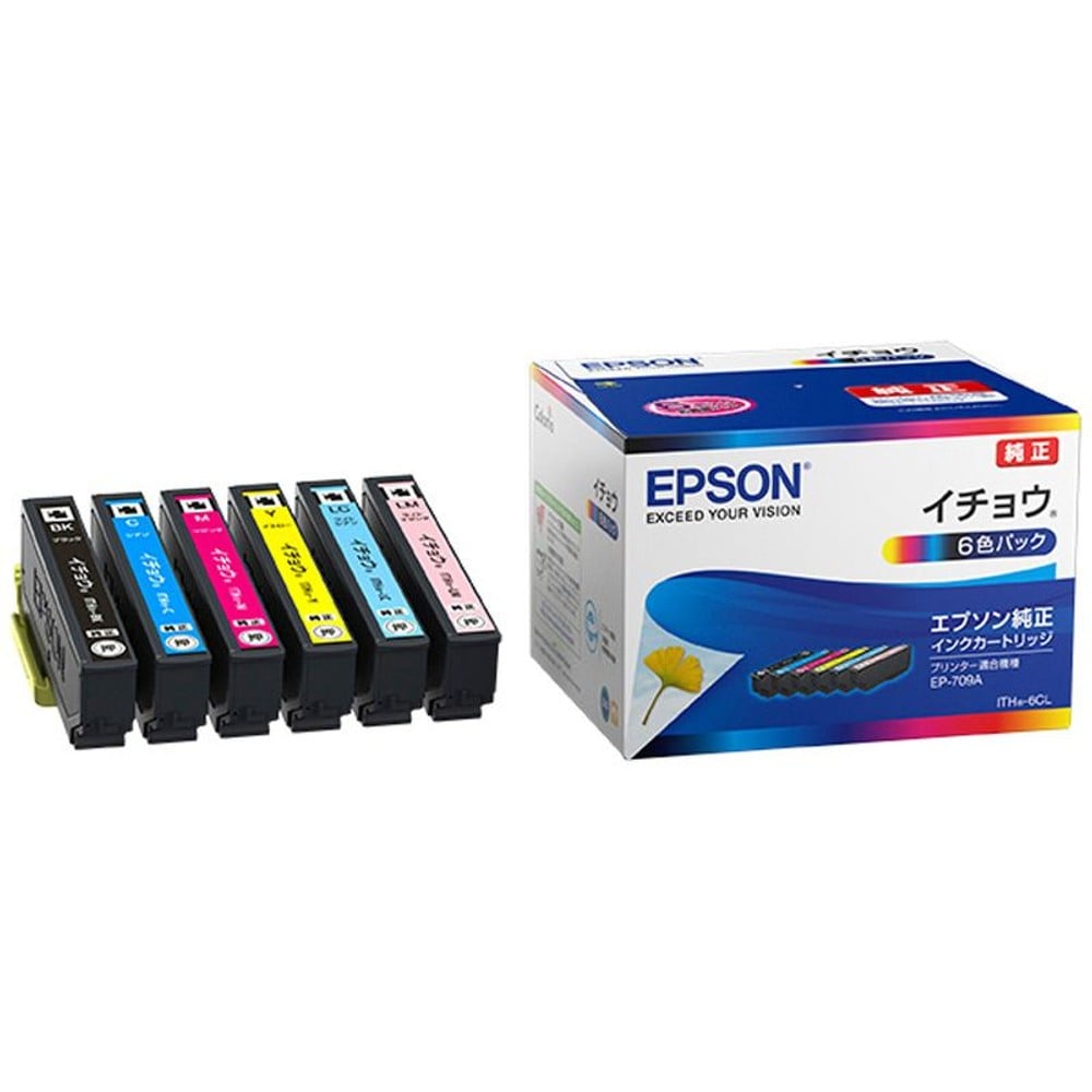エプソン　イチョウ　6色パック　ＩＴＨー6ＣＬ　純正, 6色パック, インクカートリッジ