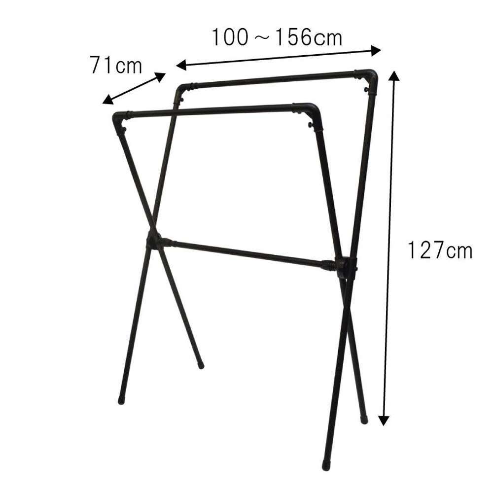 デザイン X型室内布団干し, ブラック, X型