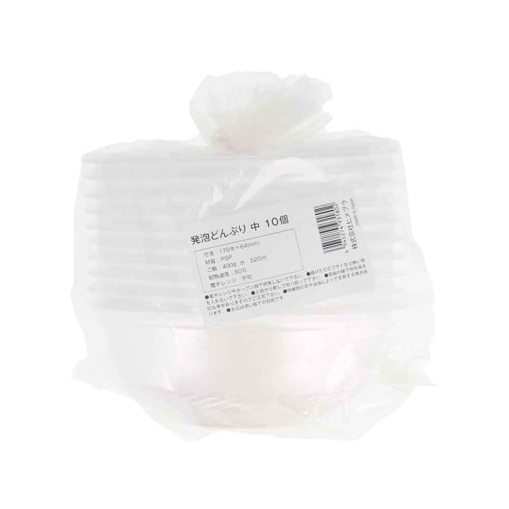 発泡どんぶり, 白（500ml）, 500ml