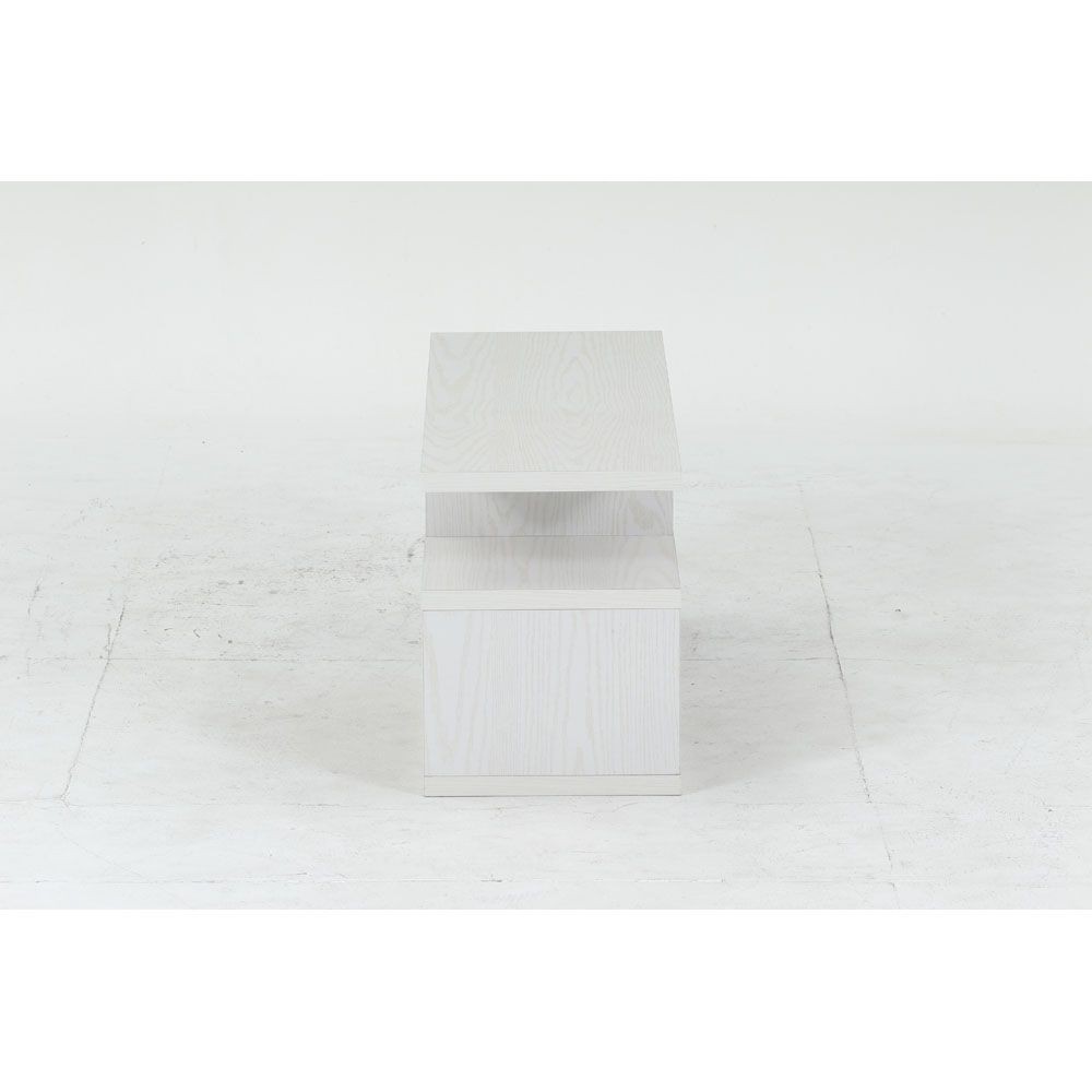 不二貿易 Ｓ字型ＴＶ台　８０幅　オークＷＨ【メーカー直送・代引不可】, ホワイト, 幅792mm&times;奥行295mm&times;高さ384mm