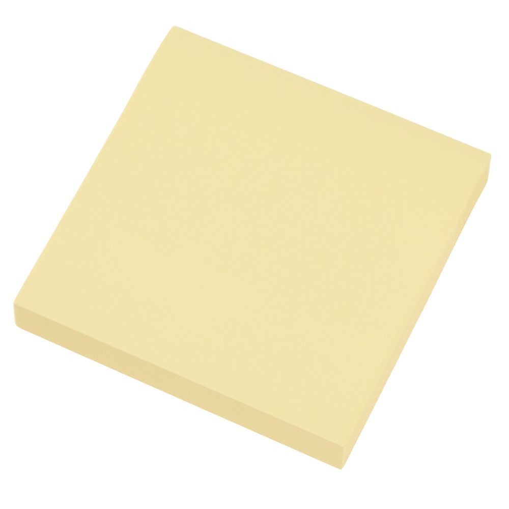 きれいにはれる大判付箋75&times;75ｍｍ, イエロー(100), 100枚入り