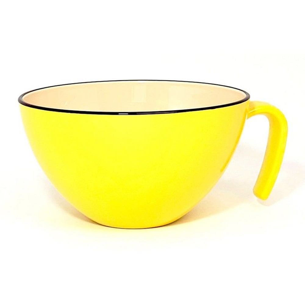 軽くて割れにくい手付きカップ, イエロー 軽くて割れにくい手付きカップ