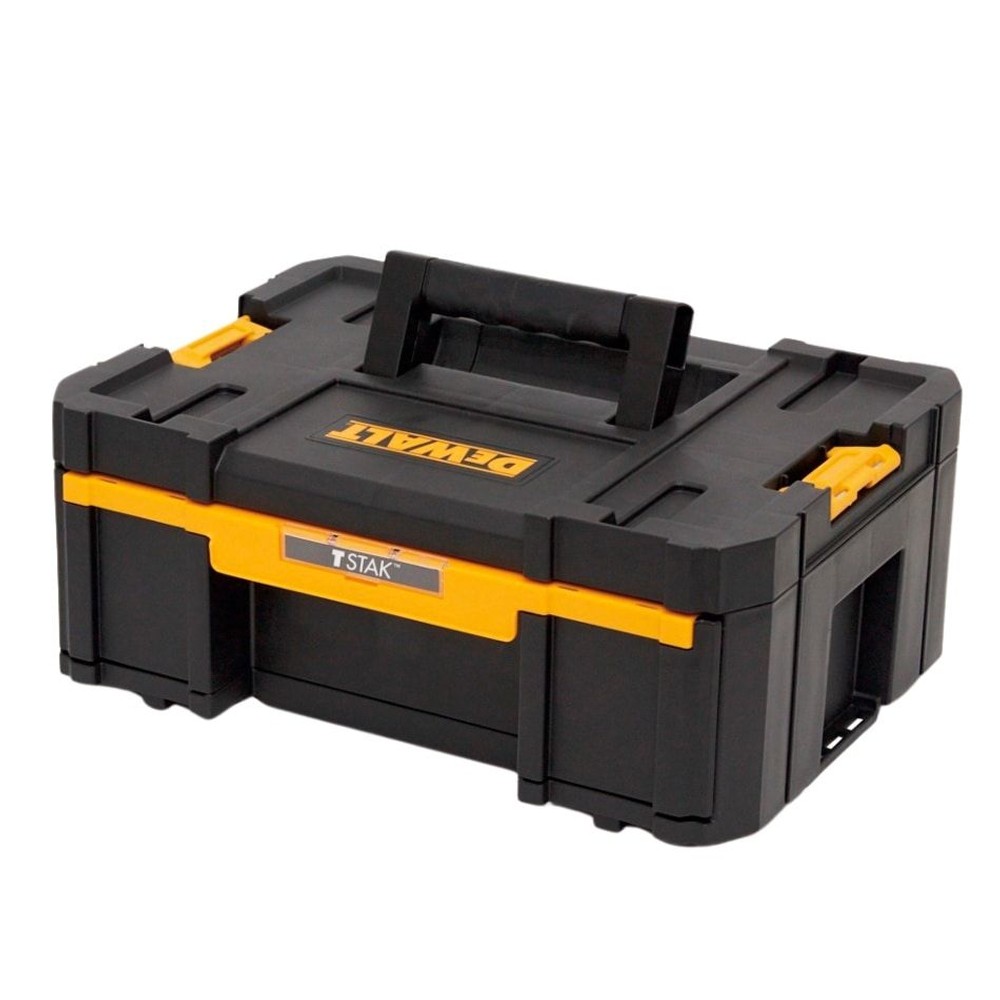 DEWALT/デウォルト システムツールボックス TSTAK ティースタック1段チェスト, 黒/黄, 1段チェスト