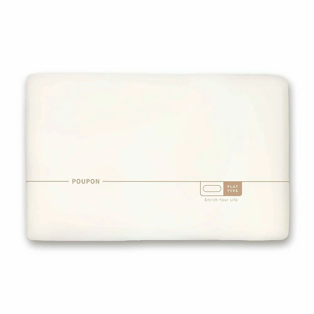 生まくらプポン フラットタイプ, ホワイト, 幅600mm×奥行400mm×高さ80mm