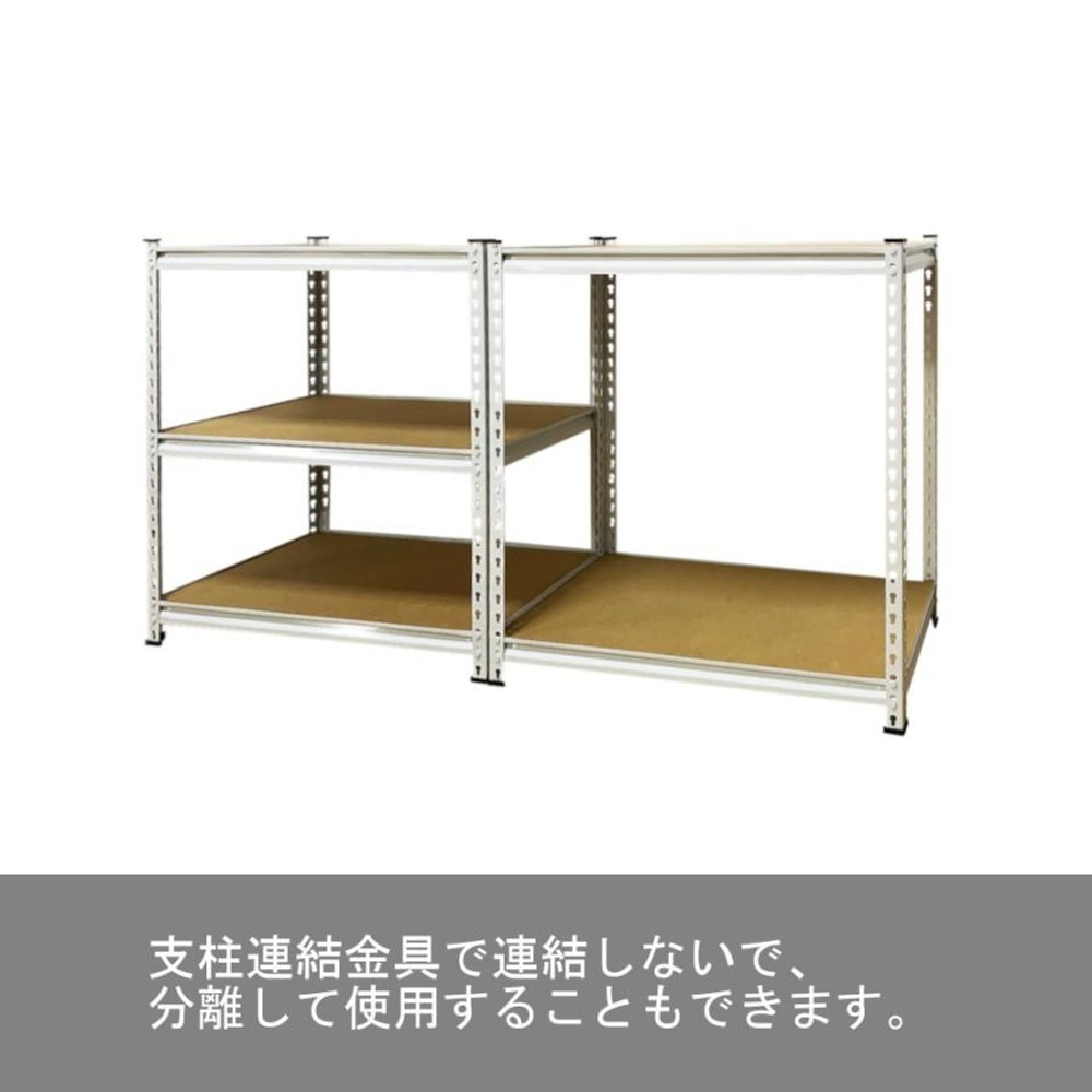 組立簡単ラクラック   幅80cmｘ奥行40cmｘ高さ183cm, ホワイト, 幅80cm×奥行40cm×高さ183cm