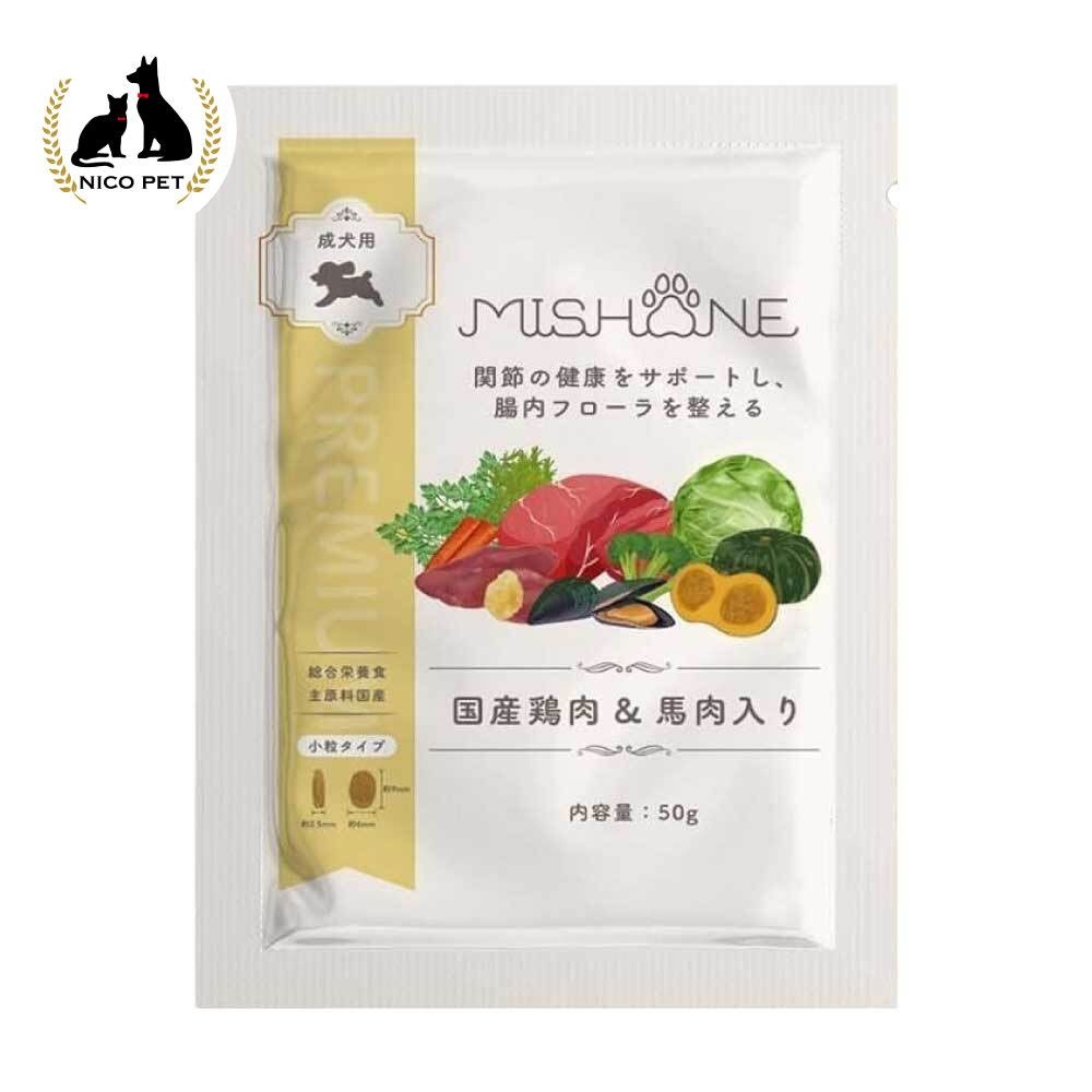 ミシュワン 成犬ドッグフード 国産鶏肉＆馬肉 50g, 鶏肉＆馬肉, 50g