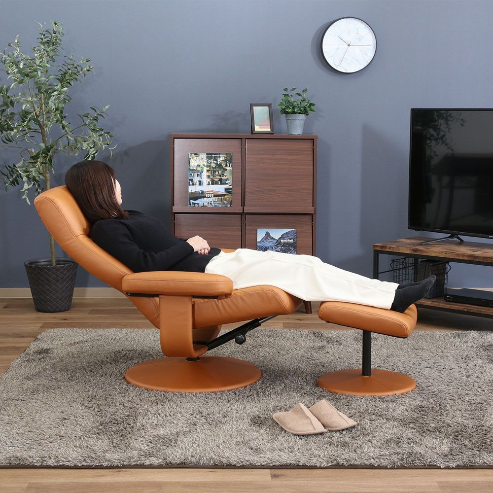 不二貿易 パーソナルチェアー　クロス　ＣＭ【メーカー直送・代引不可】, オレンジ, 幅775mm&times;奥行mm&times;高さmm