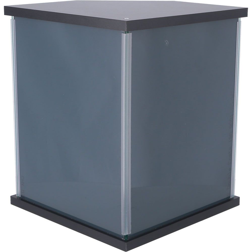 不二貿易 卓上ガラスコレクションケース　コーナー　ＢＫ【メーカー直送・代引不可】, ブラック, 幅350mm&times;奥行350mm&times;高さ425mm