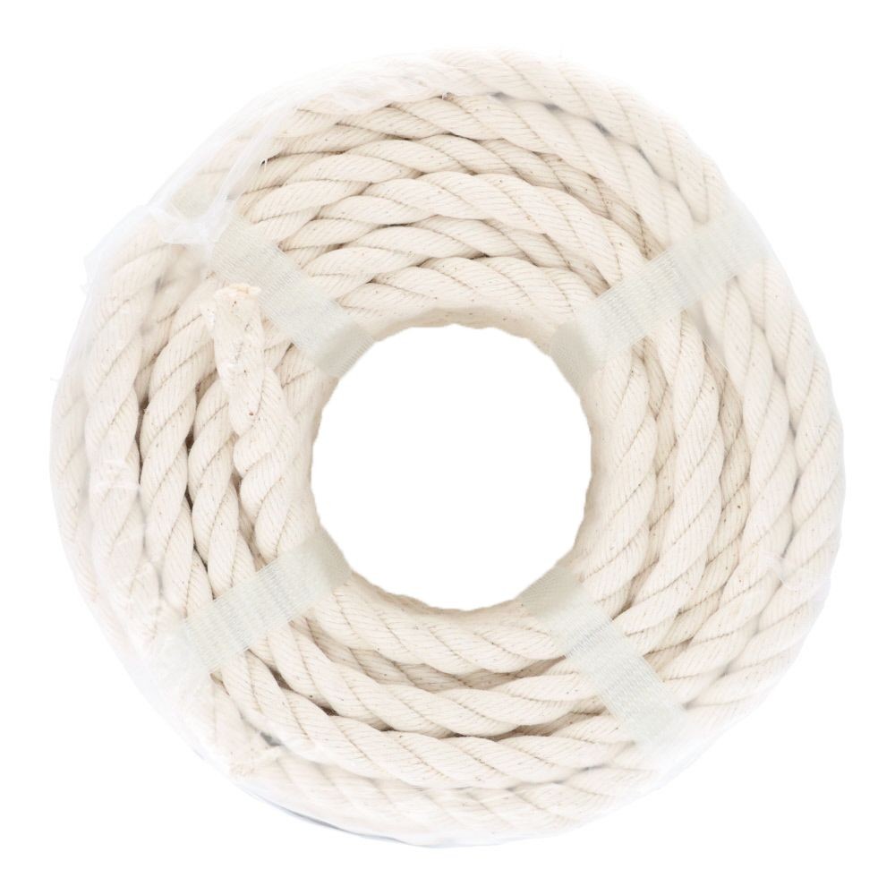 綿ロープ　φ９×２０ｍ, 白, Φ9×20m