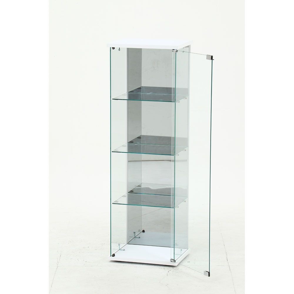 不二貿易 ガラスコレクションケース　ＢＡＡＬ　ＷＨ【メーカー直送・代引不可】, ホワイト, 幅390mm&times;奥行300mm&times;高さ1195mm