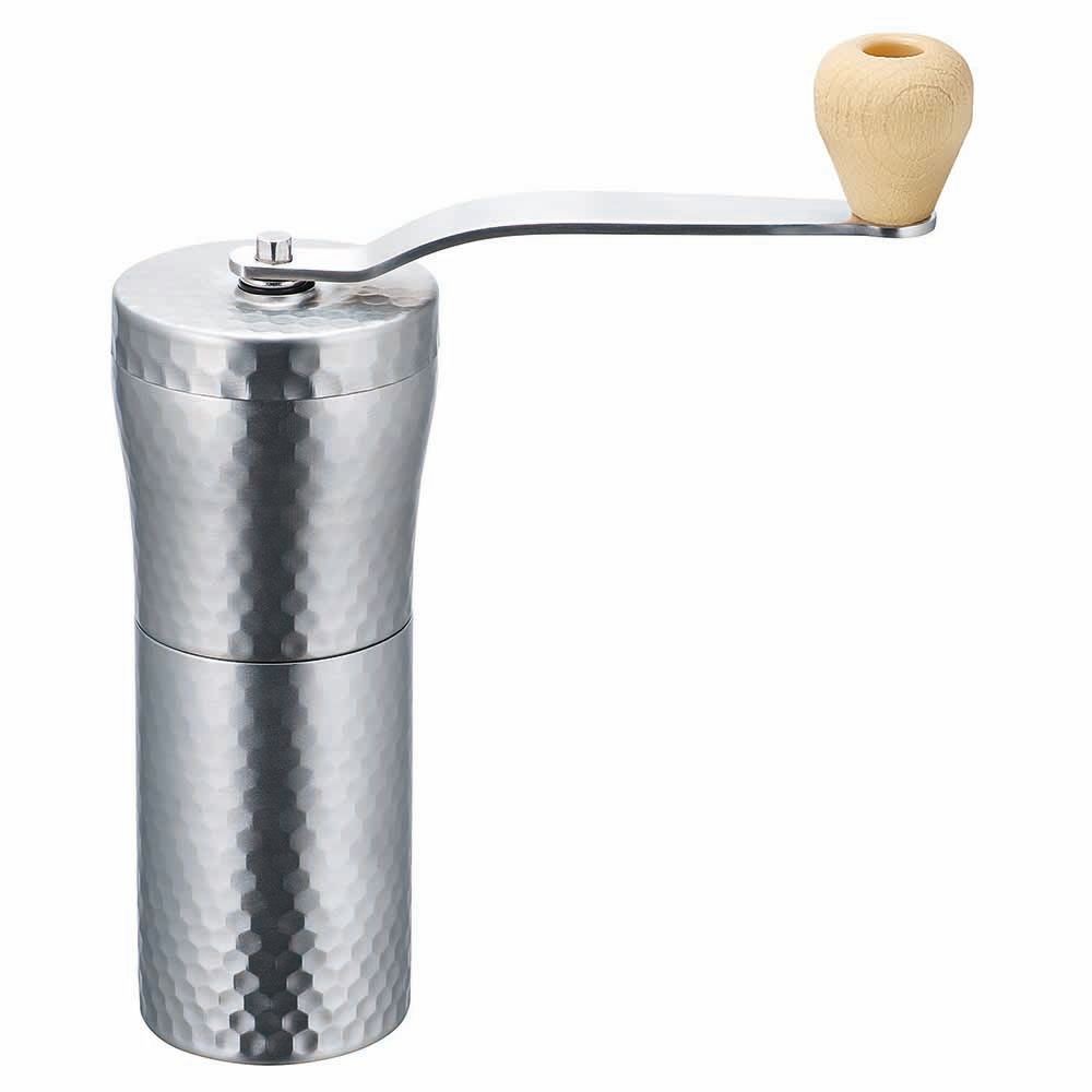 川崎 KAWASAKI ステンレス コーヒーミル 槌目 MI-031, ステンレス, 槌目