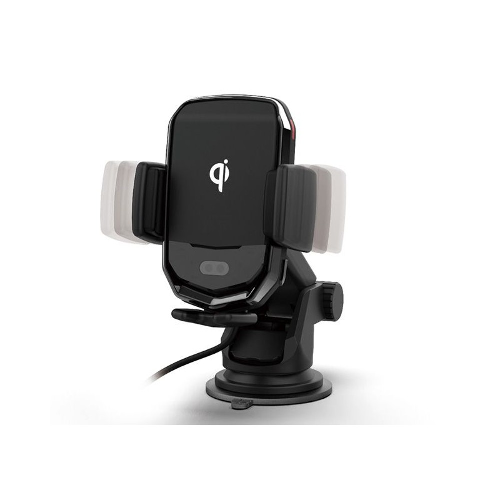 ワイヤレス充電器　自動開閉ホルダー　キャパシタ付　KW-8, ブラック, ワイヤレス充電器