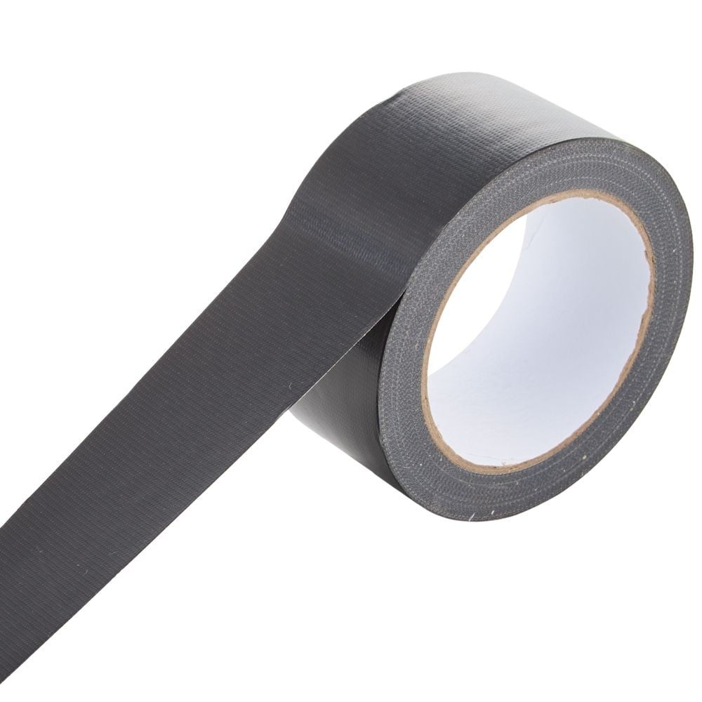 WIZ'A ウィザ　梱包用カラー布テープ黒（約）幅50mm&times;長さ25m, 黒, 50mm&times;25m