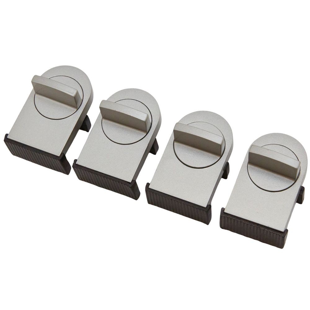 ウィザ WIZ'A　窓ロックＶ　４個入, シルバー, 4個入