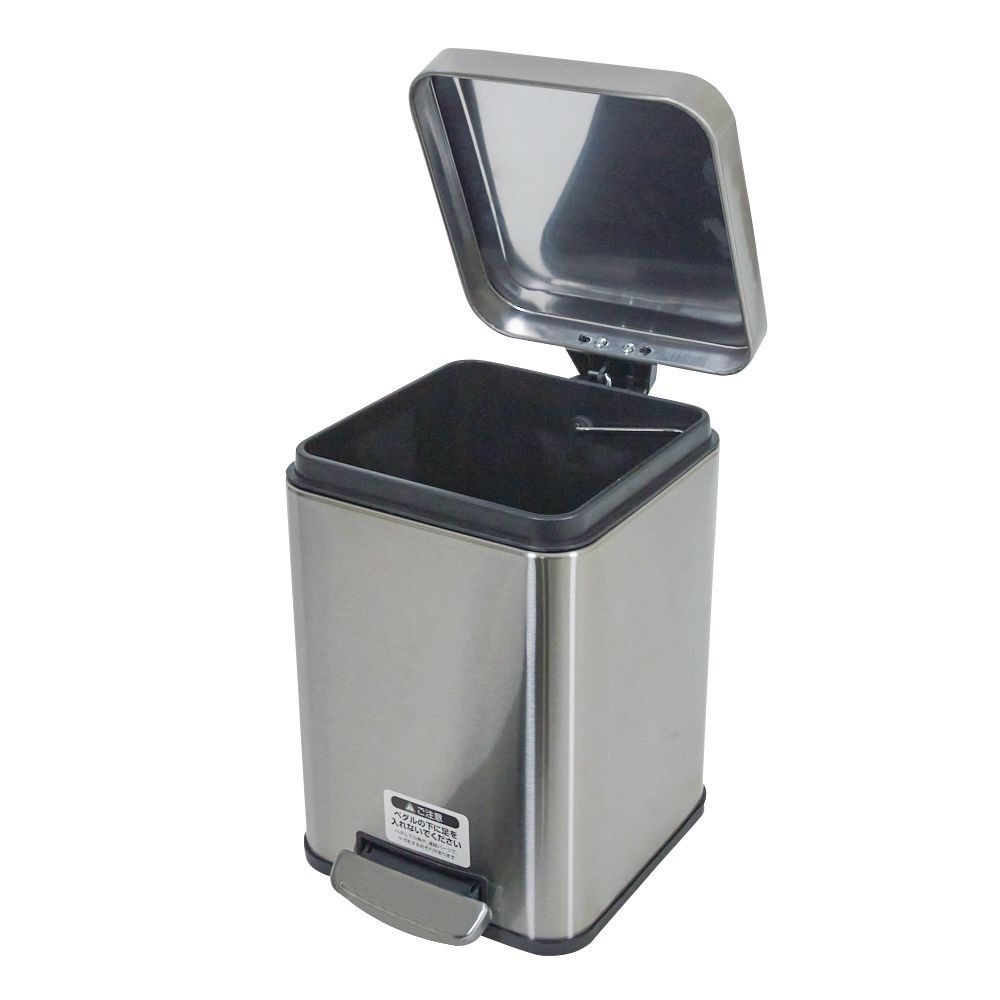 ウィザ WIZ'A ステンレスペダルペール　スクエア型, シルバー, 6.0L