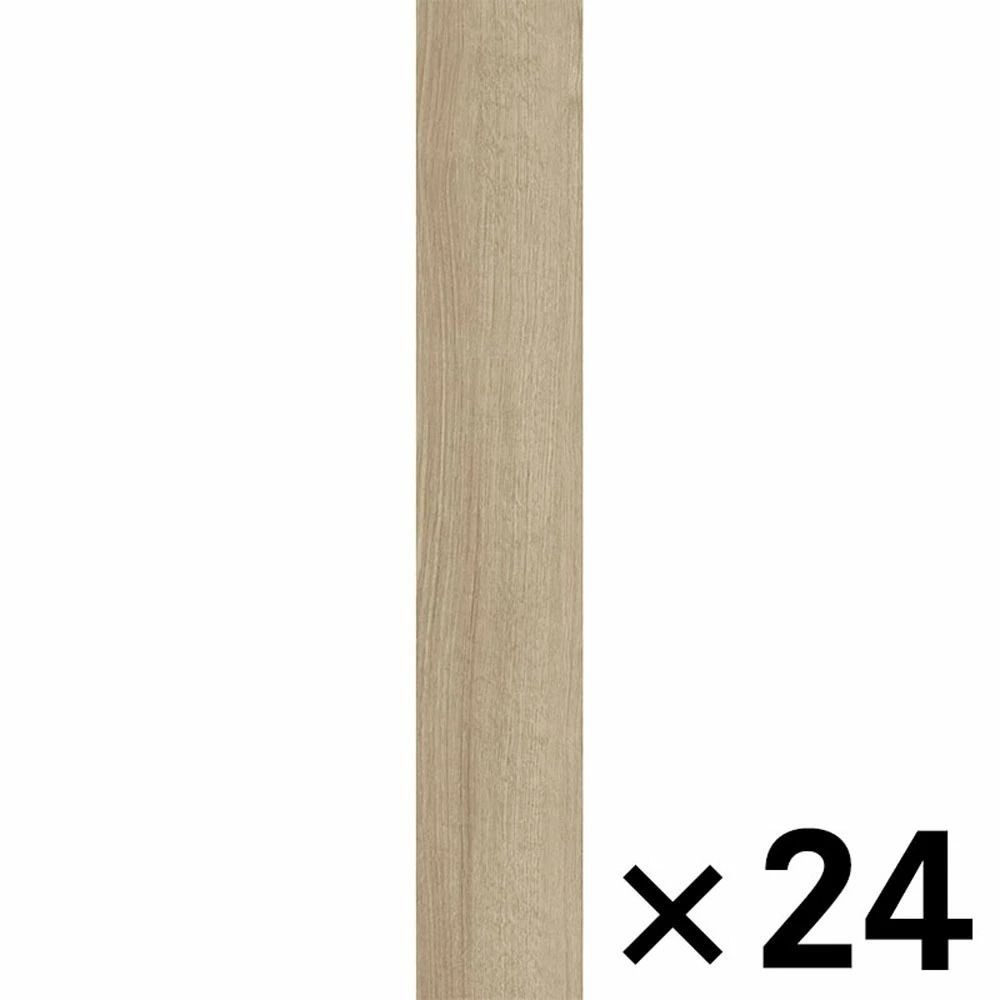 ゆかペタ YKP108 スモークグレージュ &times;24個セット タイルカーペット, スモークグレージュ, 約15&times;90ｃｍ