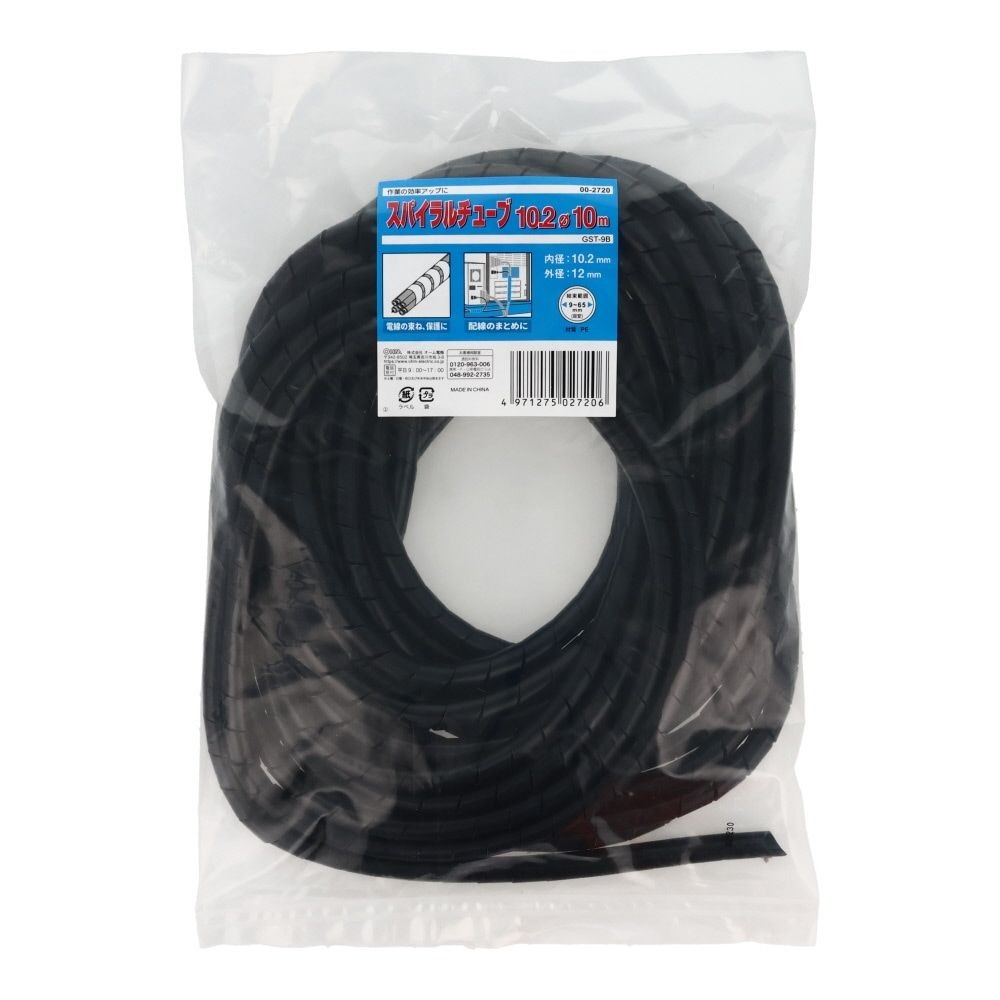 スパイラルチューブ　10.2ｍｍ×10ｍ, 白, 10.2mm×10m
