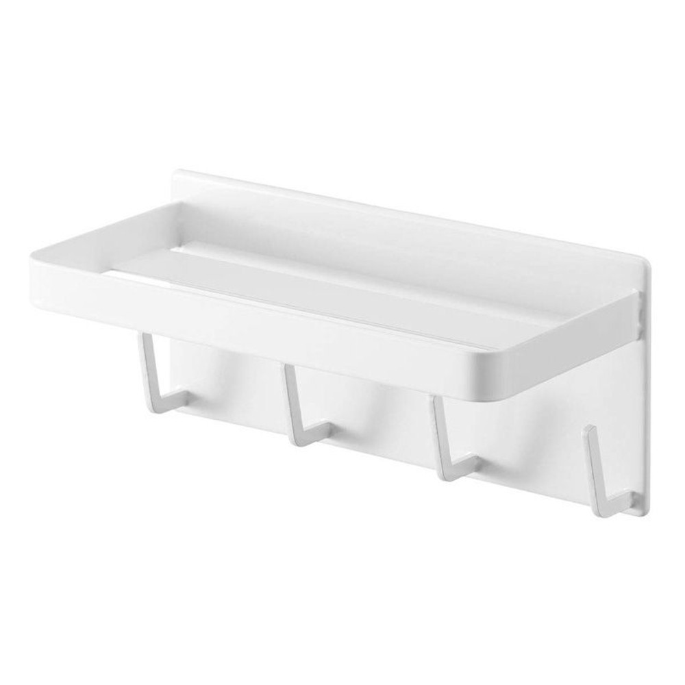 ミスト　マグネットバスルームラック＆フック　ホワイト, ホワイト, 耐荷重1.5kg