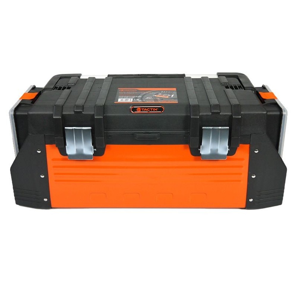 パーツケース付ツールボックス, 黒/オレンジ, 320324