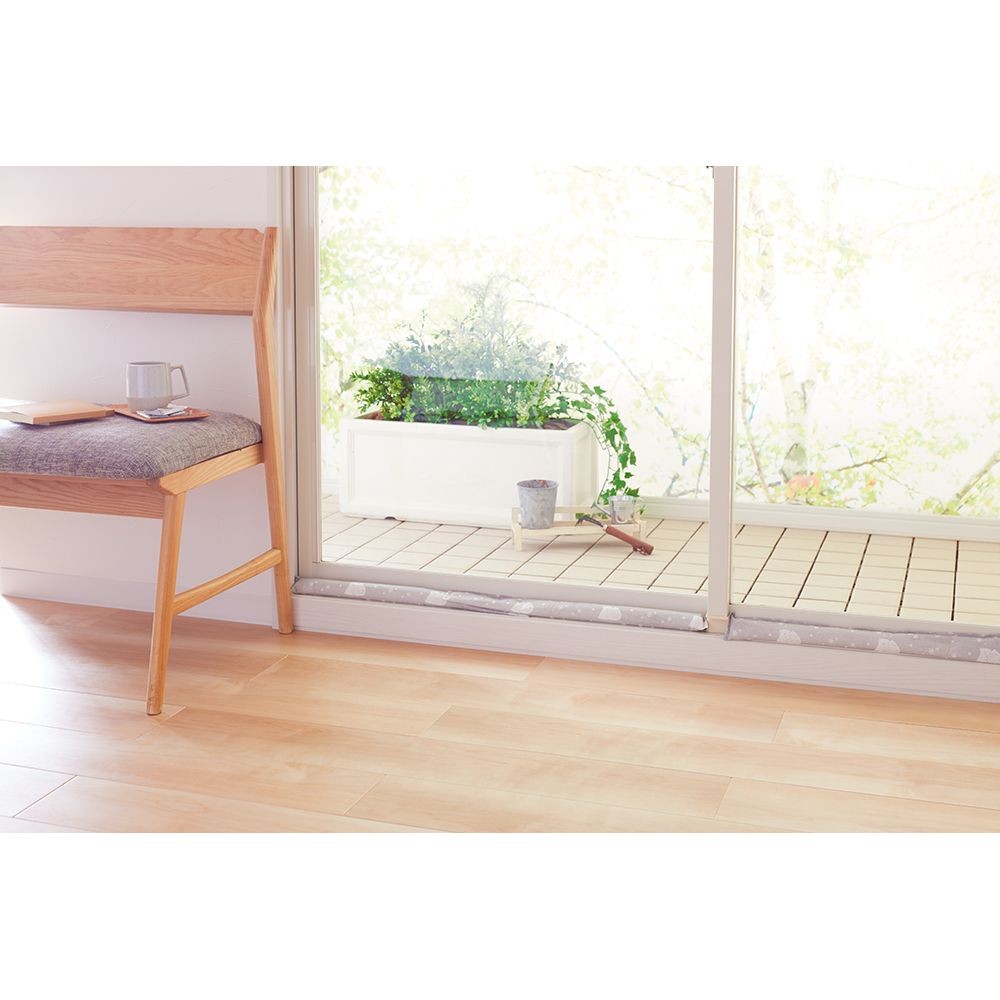 結露吸水すきま風防止クッション　２本入, シロクマ柄, 2本入