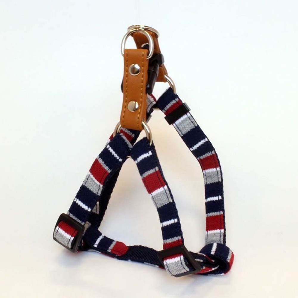 リードッグ　パステルボーダーカンタンハーネス, ネイビー, Sサイズ