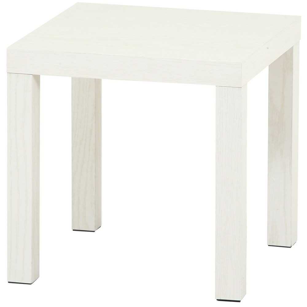 不二貿易 キューブテーブル　４０&times;４０　ホワイトウォッシュ【メーカー直送・代引不可】, ホワイト, 幅400mm&times;奥行400mm&times;高さ400mm