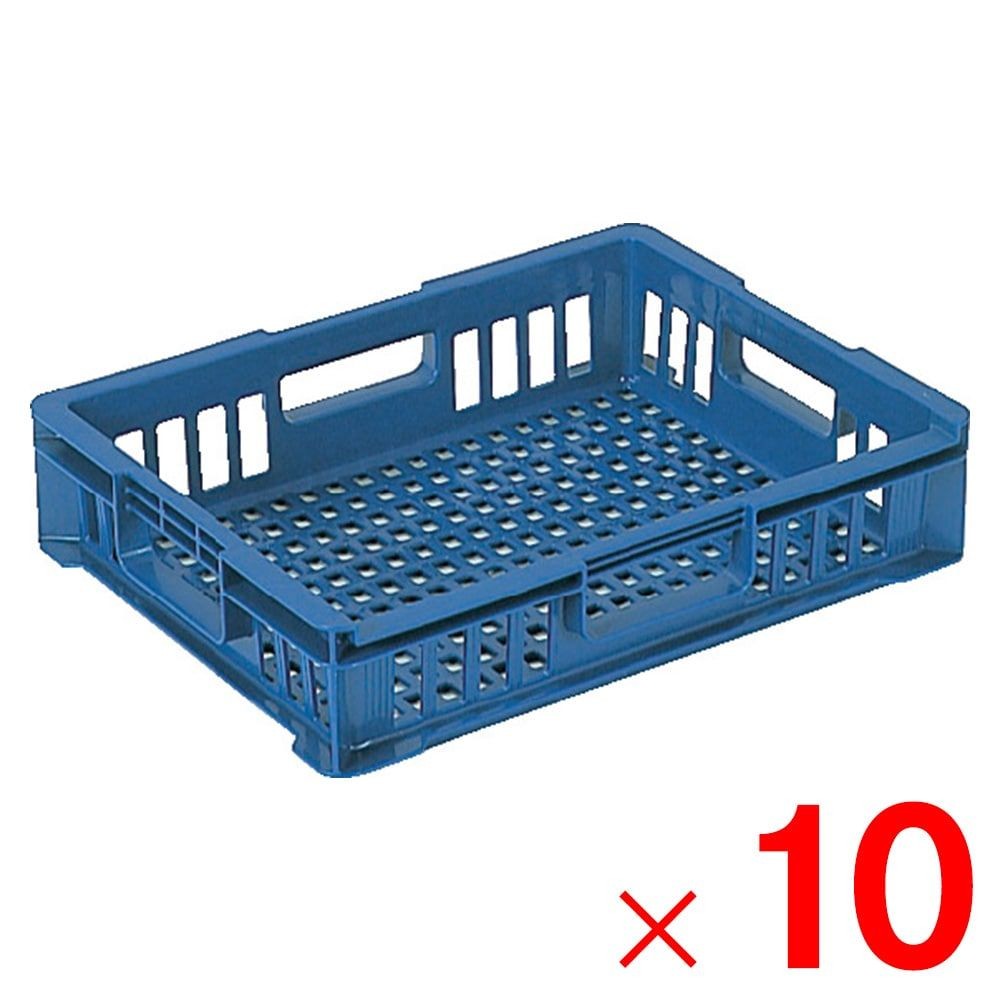 サンコー サンテナー B#30 ハーフ ブルー 101152-00 &times;10個セット【メーカー直送・代引不可】【法人限定】【日祝配送不可・時間指定不可】, ブルー, 10P