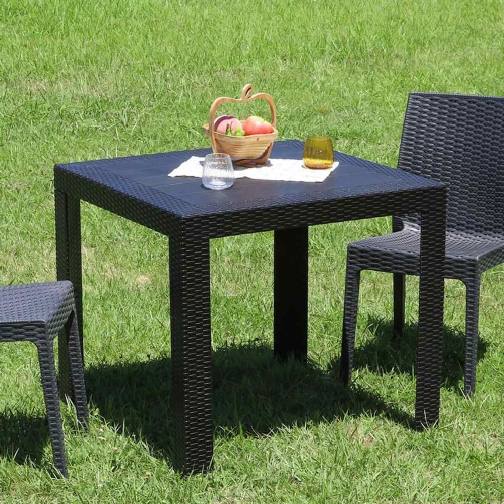 不二貿易  ステラ　テーブル　80角 【メーカー直送・代引不可】, ブラック, 80cm角