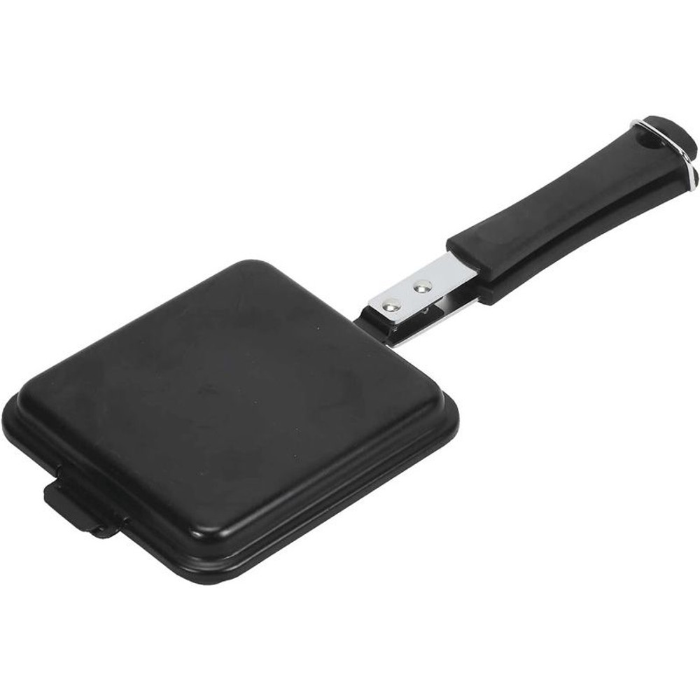 ＩＨ対応ホットサンドメーカーシングル, ブラック, 幅35.5&times;奥行き14&times;高さ3cm