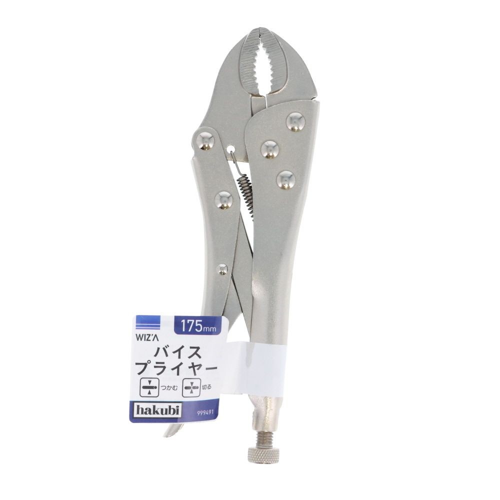 ウィザ WIZ'A　バイスプライヤー　１７５ｍｍ, シルバー, 175mm