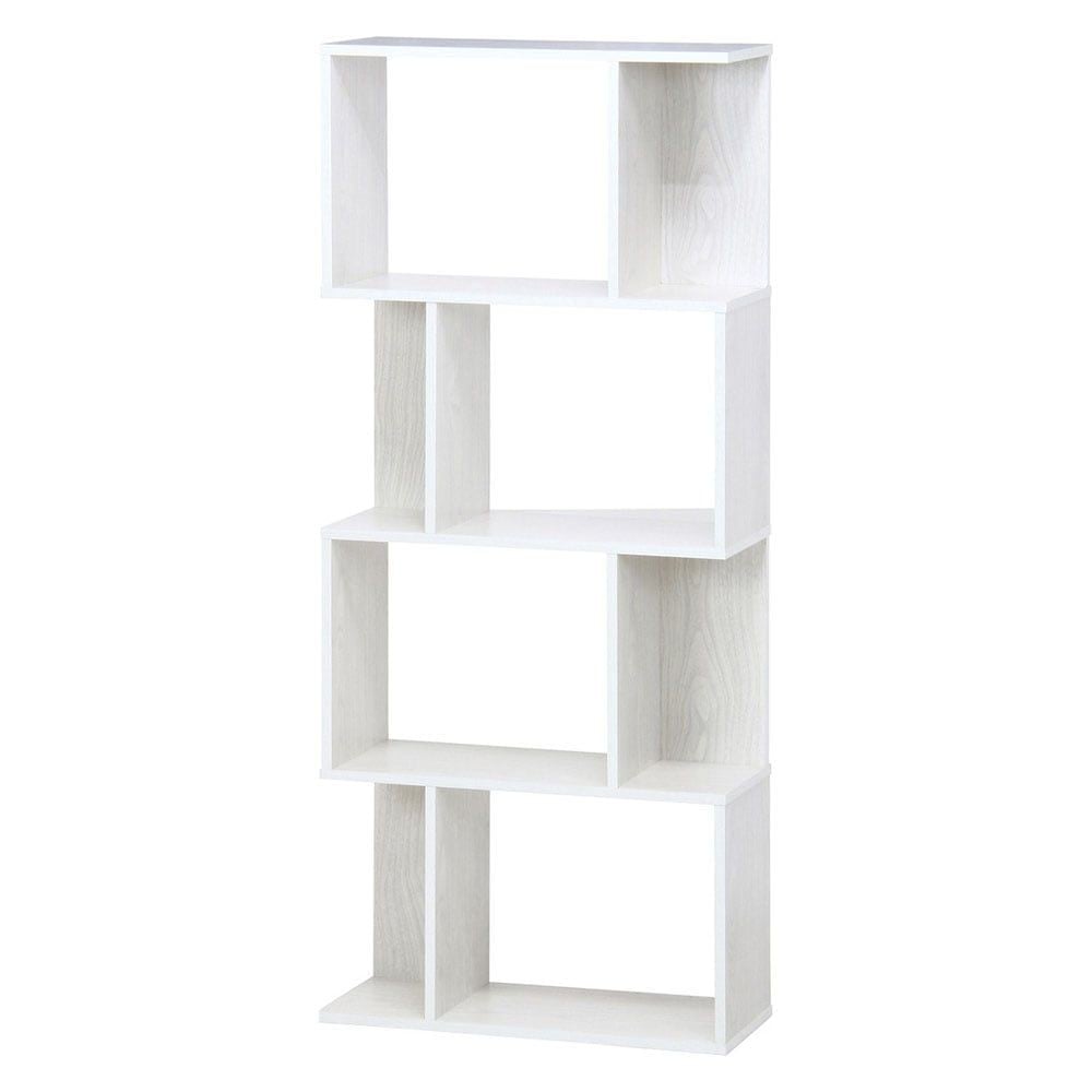 S型ディスプレイラック4段 ホワイトウォッシュ BOOK SHELF 4【メーカー直送・代引不可】, その他カラー１, その他サイズ１