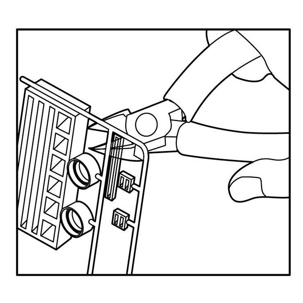 スリーピークス（3．peaks） ミニプラスチックニッパ プラスチック製バネ付 100ｍｍ SM-02A, プラバネ付, 100mm
