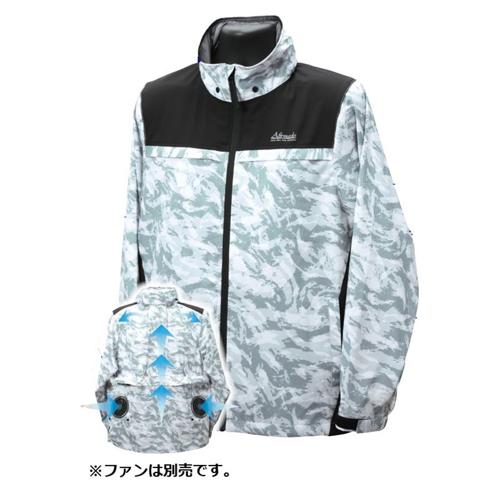 【数量限定】【値下げ】破れにくい生地を使った空調ウェア　長袖　カモ, カモ（5L）, Sサイズ