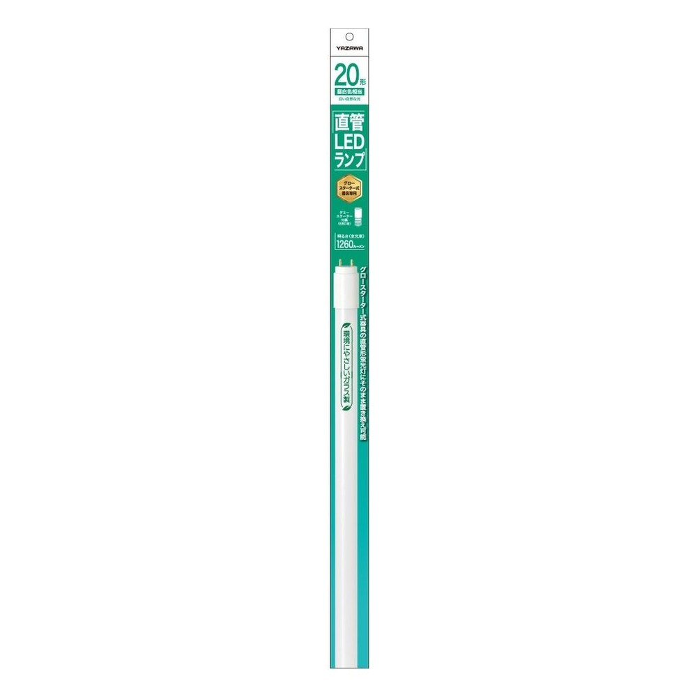 ヤザワ LED直管20型 LDF20N 昼白色, 昼白色, 20型