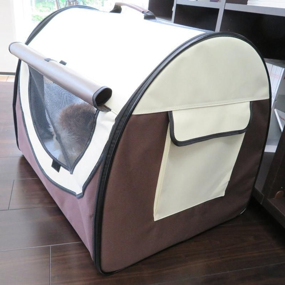 ドーム型折りたたみ式ケージ, ブラウン（M）, Mサイズ