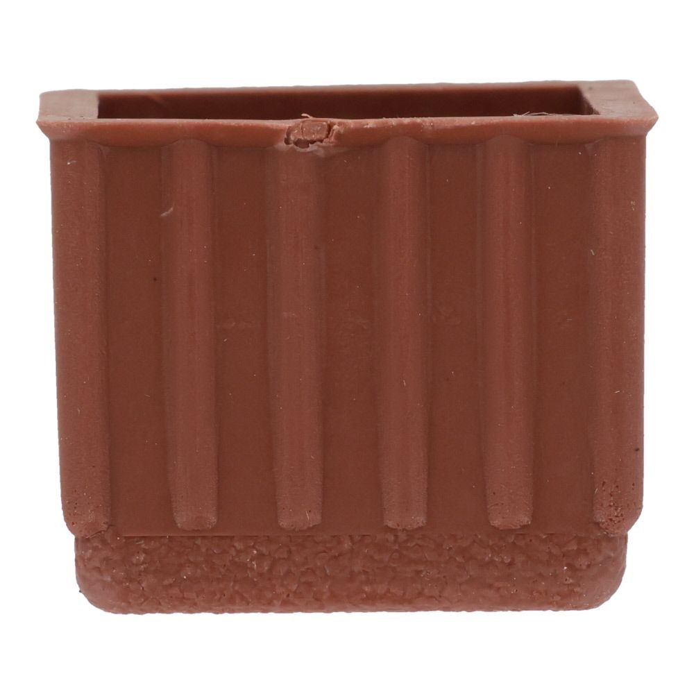 イス脚キャップ　角　茶, 茶(21), 21mm