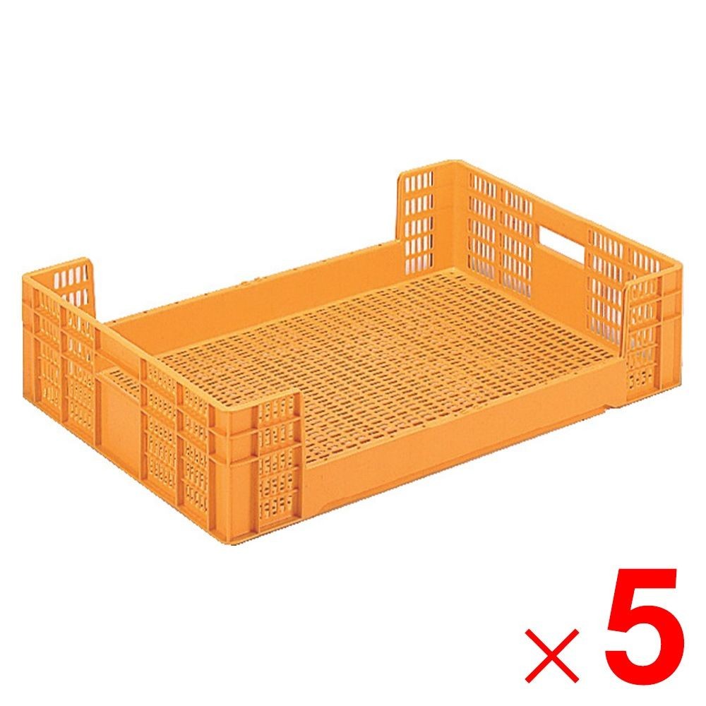 サンコー サンテナー D#100 オレンジ 109900-00 &times;5個セット【メーカー直送・代引不可】【法人限定】, オレンジ, 5P