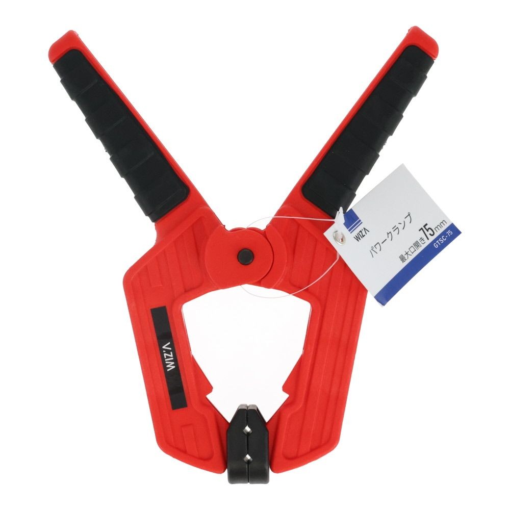 ウイザ WIZ&rsquo;A  パワークランプ　７５&times;１７５, 赤/黒, 全長75mm