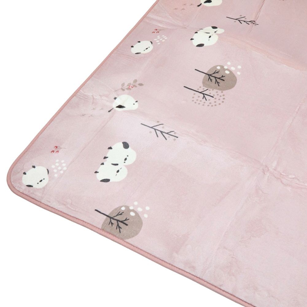 WIZ'A　ウィザ　なめらかタッチラグ　１８０Ｘ１８０　ＰＫ　２５シマエナガ, ピンク, 180×180cm