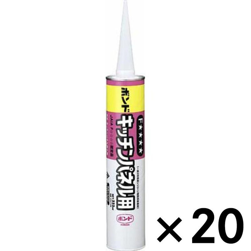 コニシ ボンド キッチンパネル用 333ml&times;20本セット, 白, 333ml
