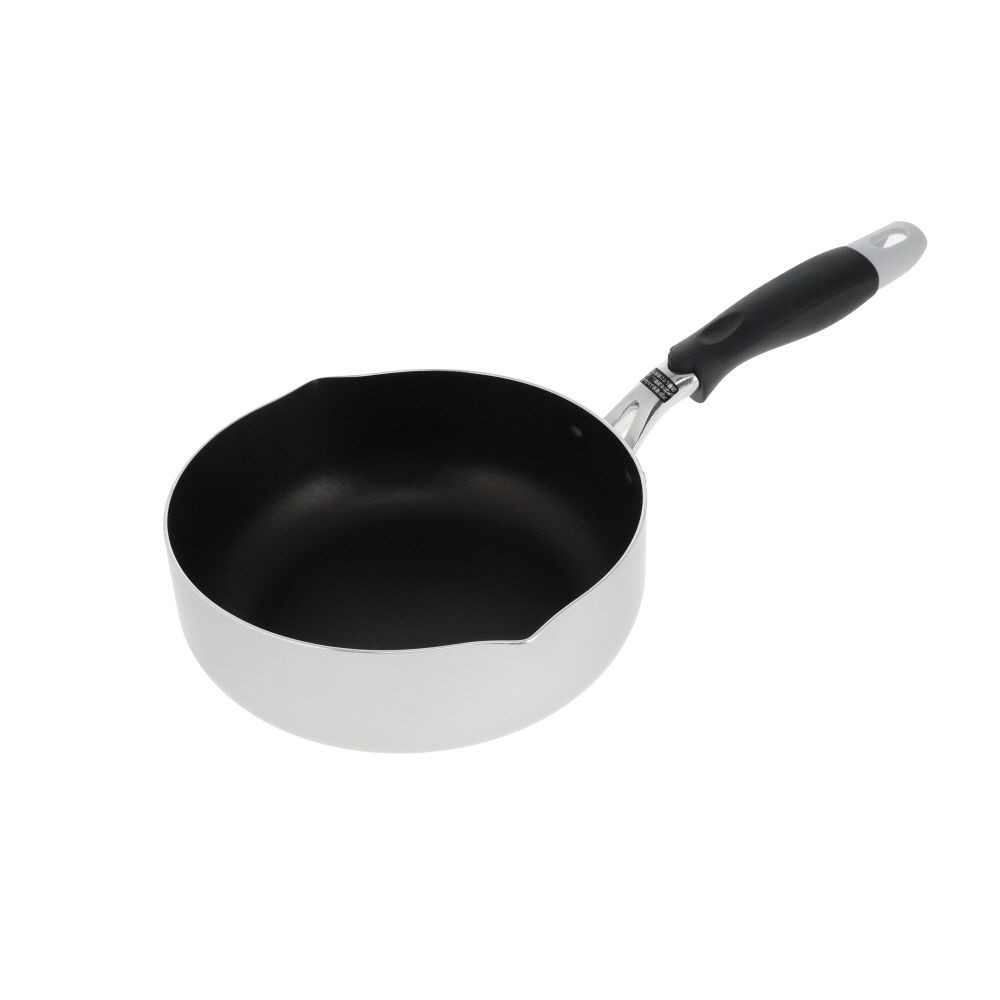 ウィザ WIZ'A フライパンにもなる雪平鍋, シルバー(18), 18cm