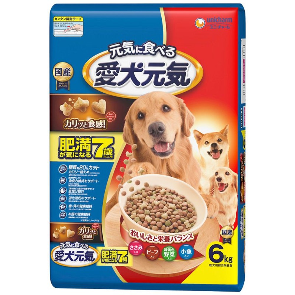 愛犬元気肥満が気になる7歳以上用ささみ・ビーフ・Ｙ・魚6ｋｇ, 7歳以上, 6kg