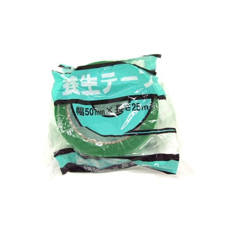 養生テープ 巾50ｍｍｘ25ｍ ×30個セット, 緑, 50mm幅×25m