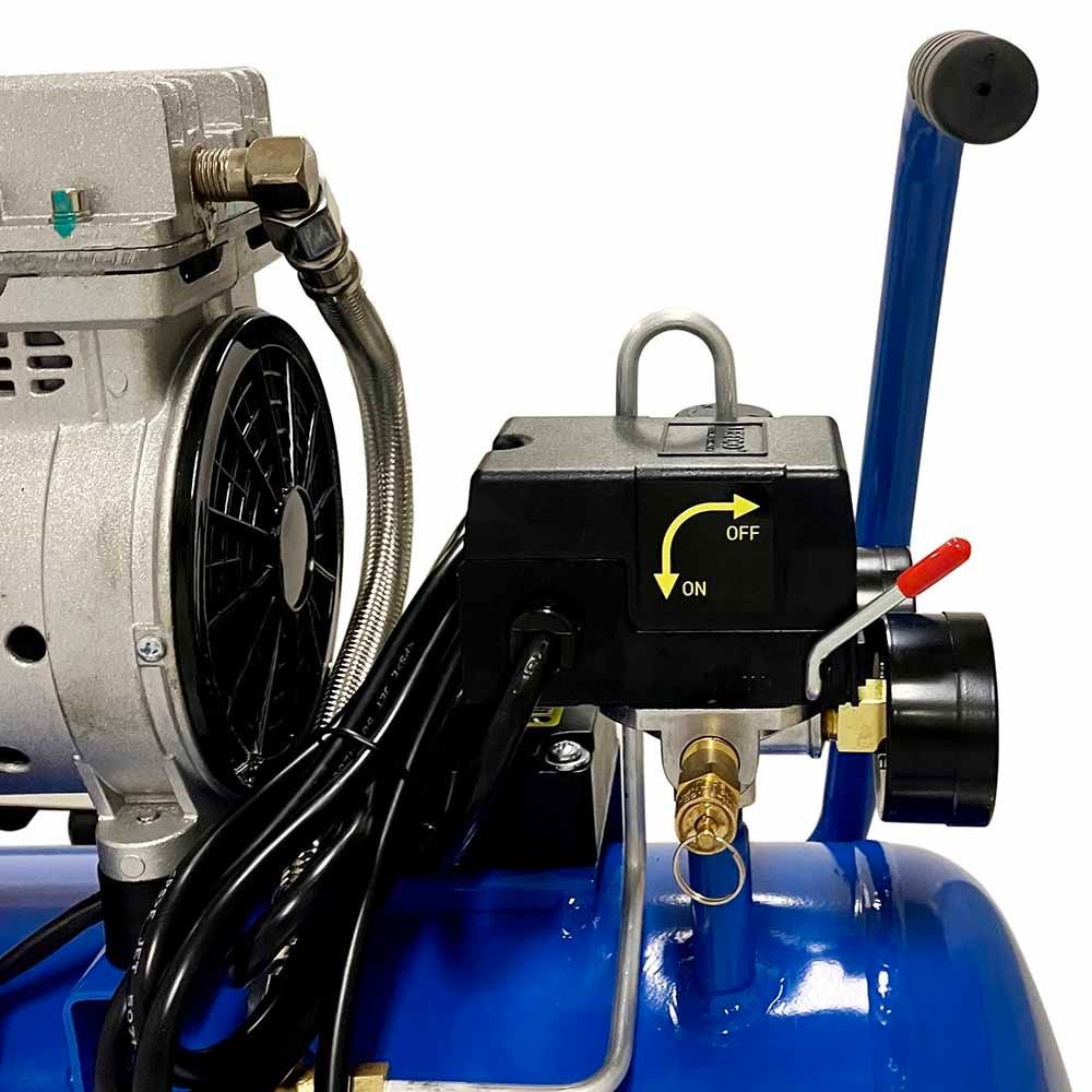 WIZ'A ウィザ 静音 オイルレス エアーコンプレッサー 24L SOF-1024W, ブルー, 24L